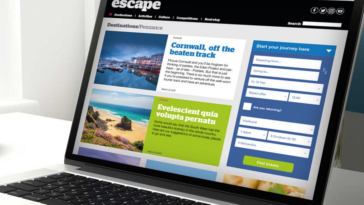 GWR: Escape – responsive website
