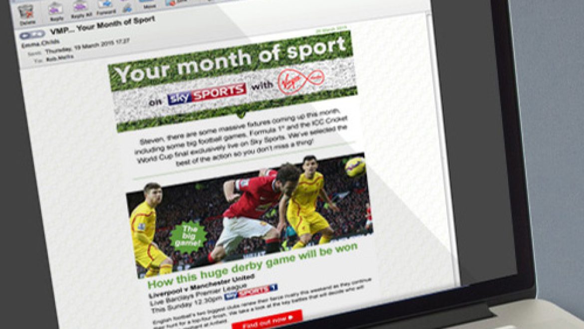 Virgin Media – Monthly sport email